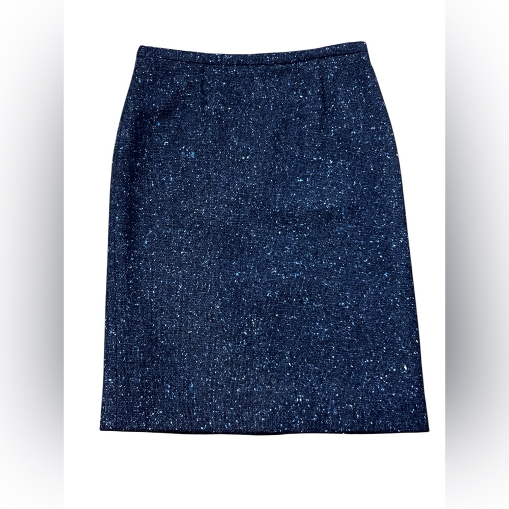 Moschino Cheap and Chic blue wool tweed skirt